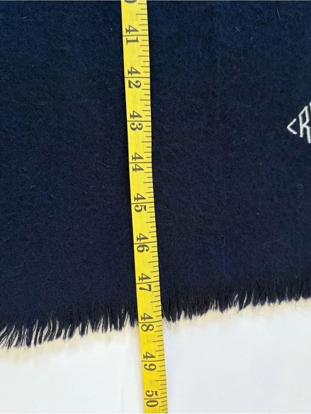 Christian Dior Monsieur Luxury 100% Merino Wool Scarf Lightweight Dark Blue RBS